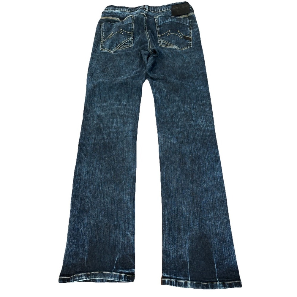 Parasuco Mens Blue Yoshi Mid-Rise Denim Legend Straight Leg Jeans Sz 33 Stretch